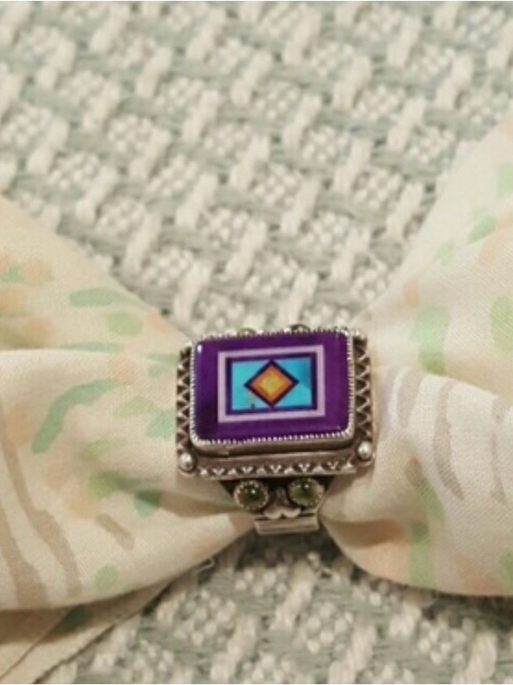 Ben and Valerie Aldrich Sugilite Inlay Ring size 7